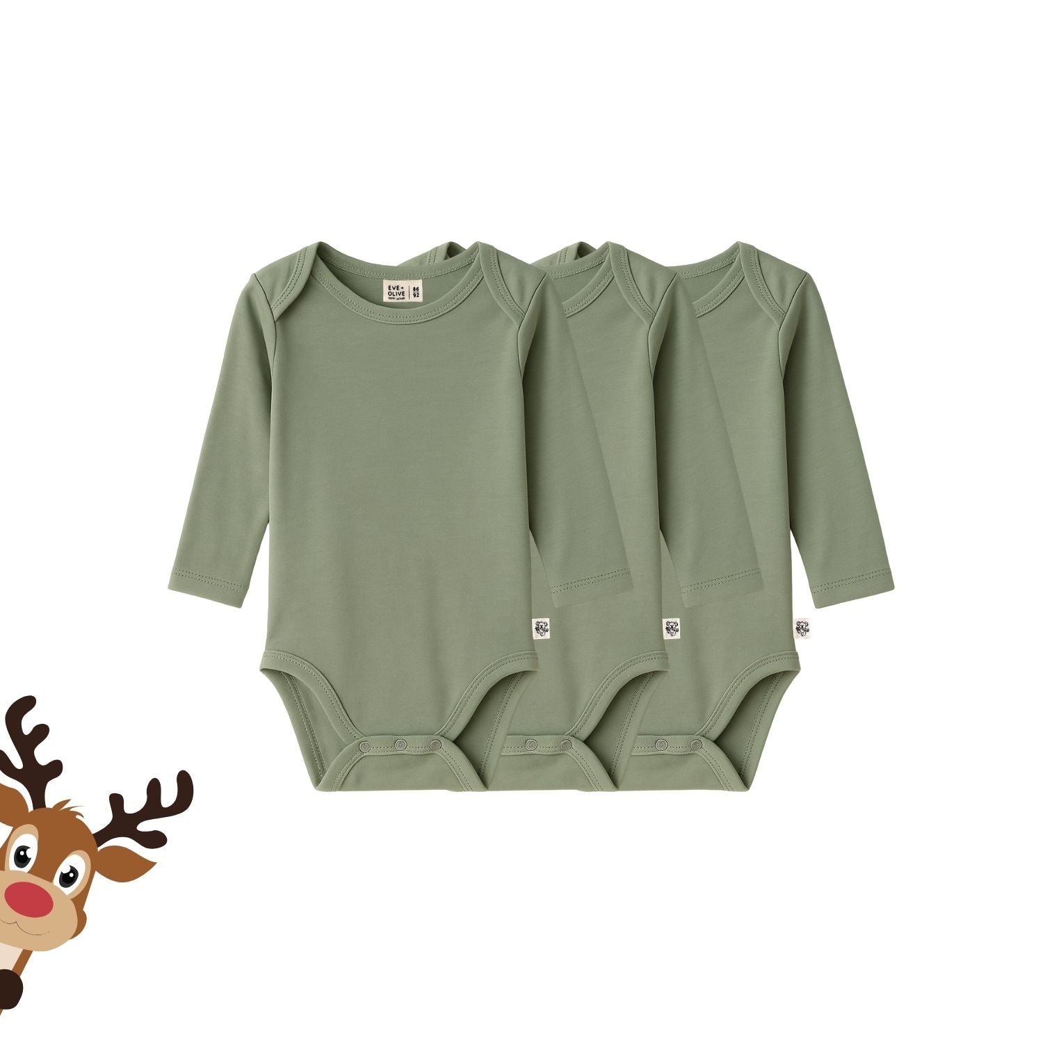 BABY BODY 3ER SET - BRAVE EUCALYPTUS