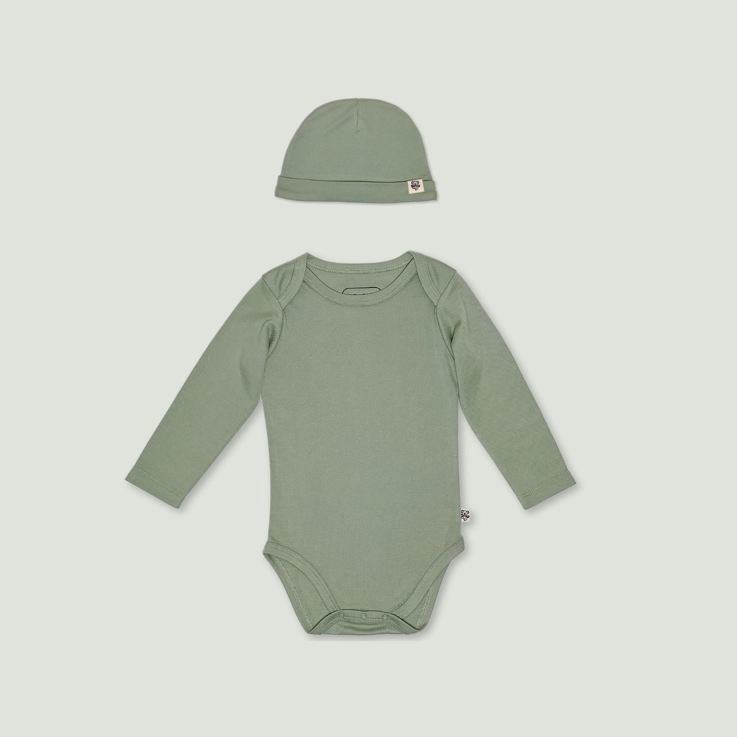 Set Baby Body + Mütze - Brave Eucalyptus